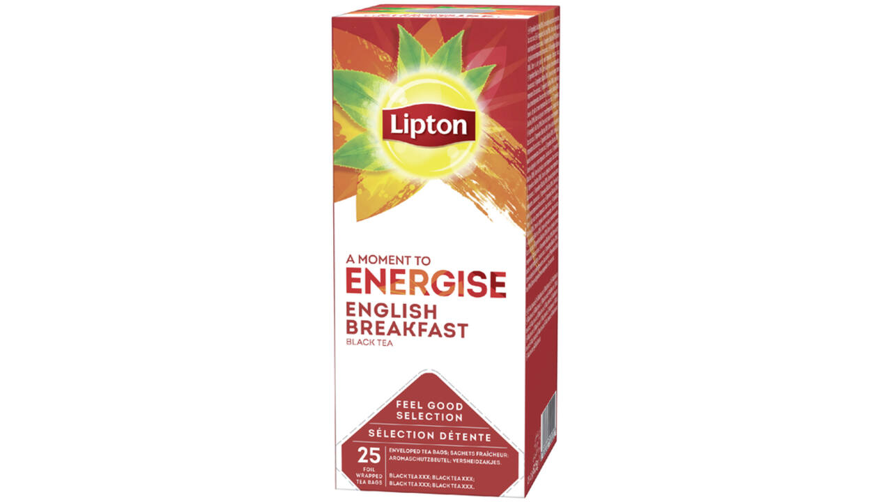 Thee Lipton Energise English breakfast 25x1.5gr