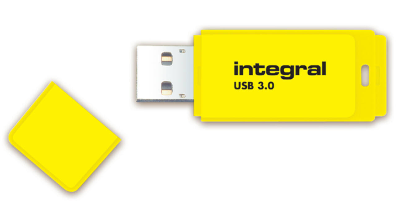 USB-stick 2.0 Integral 32GB neon geel