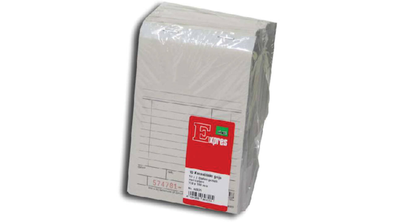 Kassablok Expres met carbon SI-40925 150x110mm 2x50 blad grijs