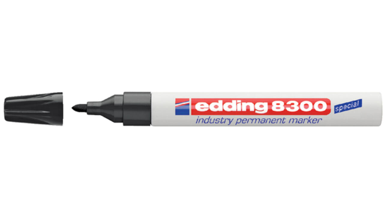 Viltstift edding 8300 industrie rond 1.5-3mm zwart