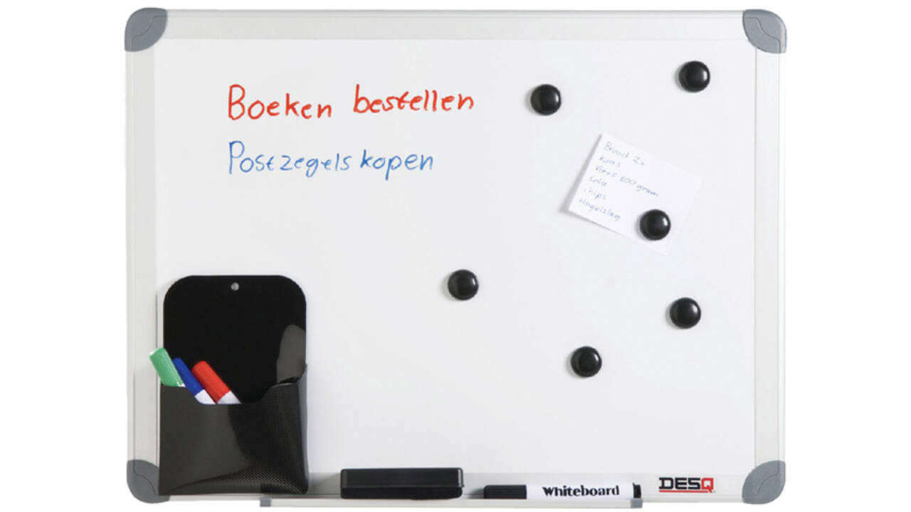 Whiteboard Desq 60x90cm in kunststof draagtas