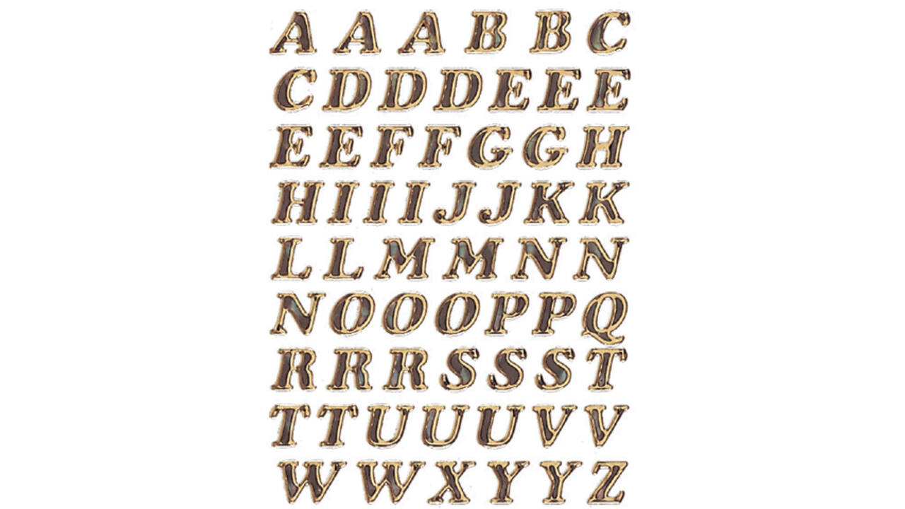 Etiket HERMA 4192 8mm letters A-Z goudfolie 61stuks