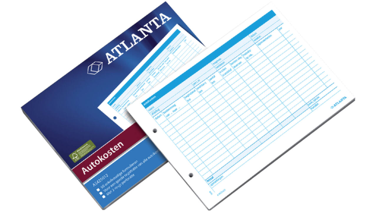 Autokostenboek Djois Atlanta A5 wit