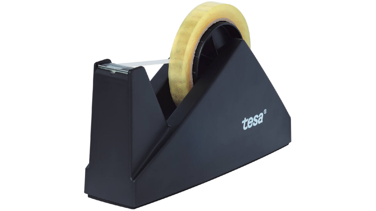 Plakbandhouder tesa® Easy Cut Economy voor rollen tot 66m zwart