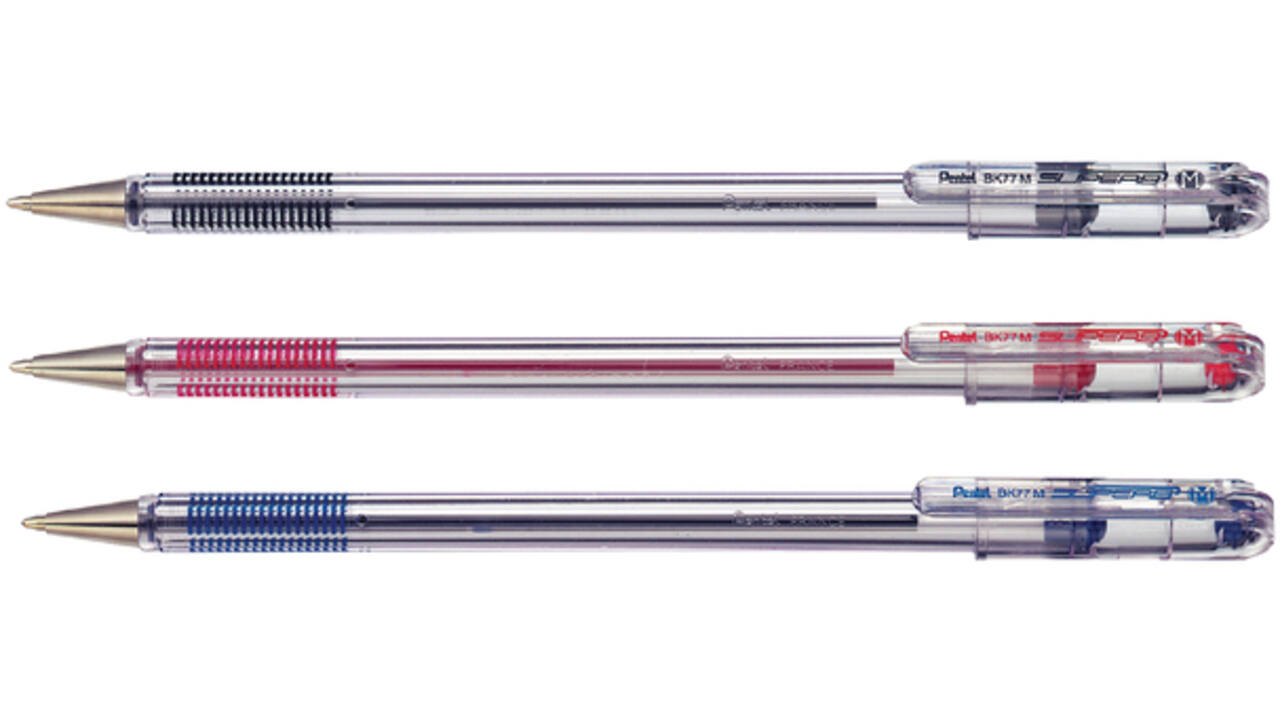 Balpen Pentel BK77 fijn blauw