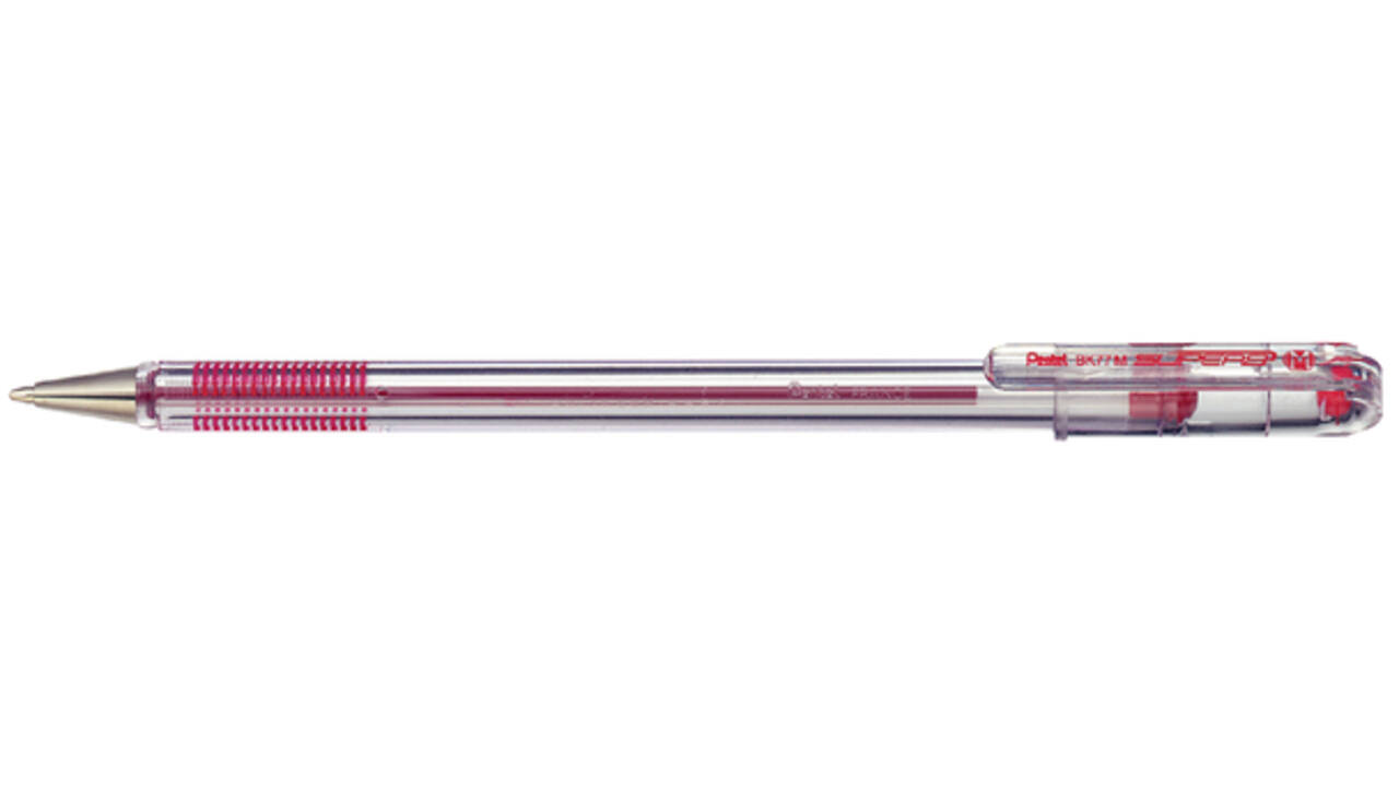 Balpen Pentel BK77 fijn rood