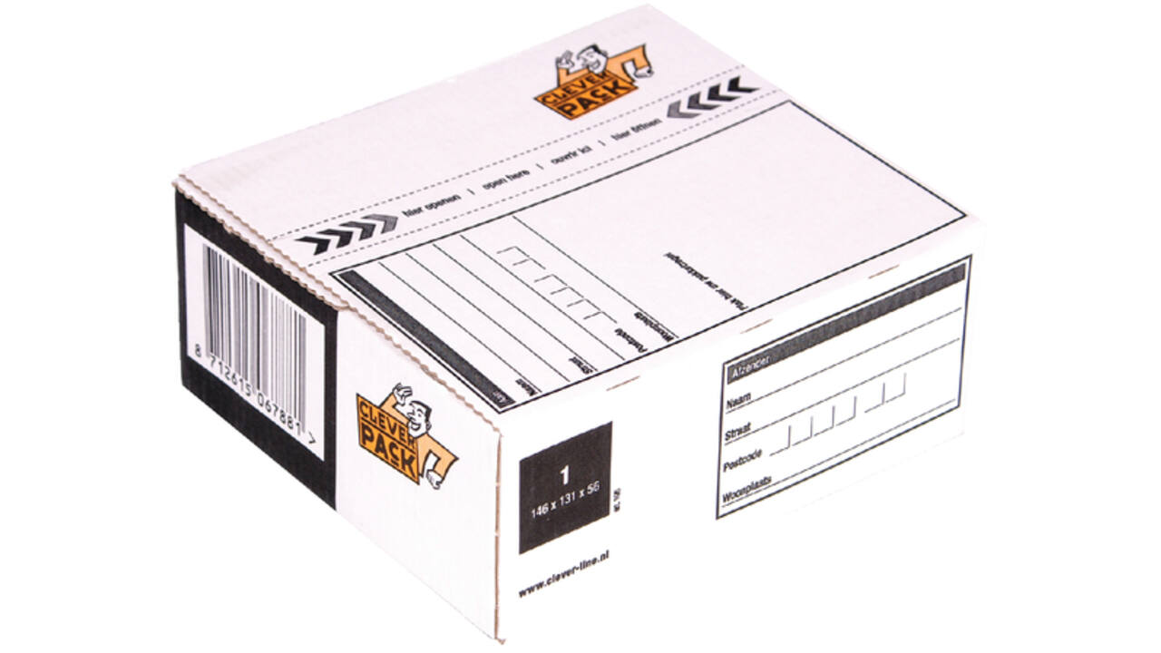 Postpakketbox 1 CleverPack 146x131x56mm wit