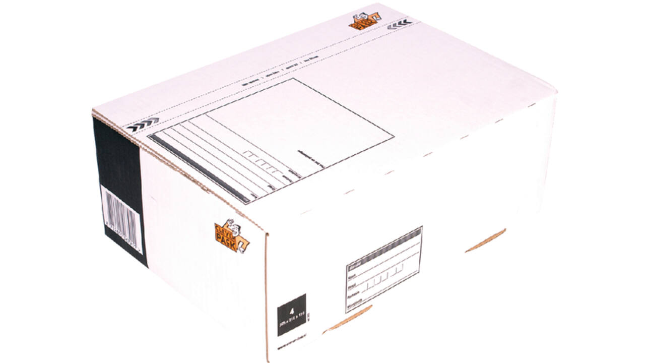 Postpakketbox 4 CleverPack 305x215x110mm wit