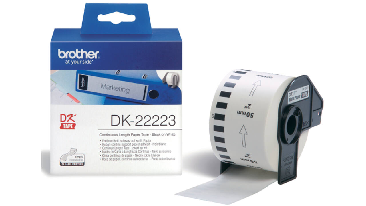 Etiket Brother DK-22223 50mm thermisch 30-meter wit papier