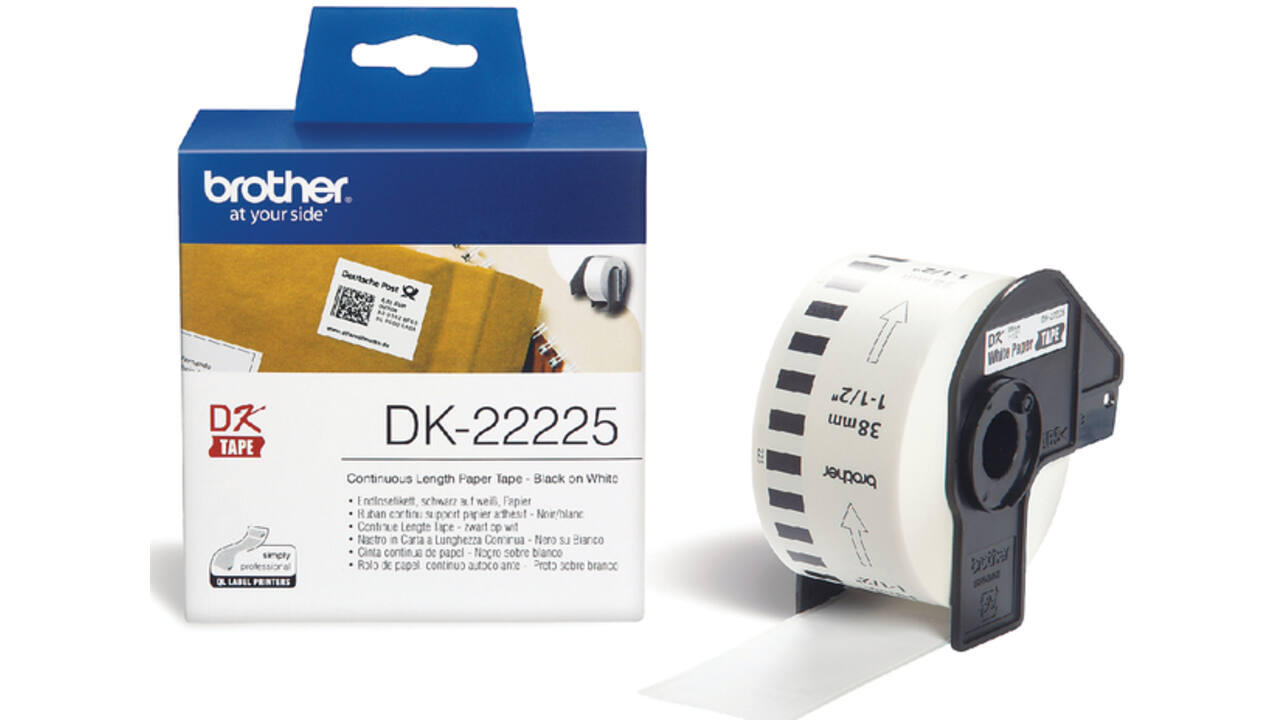 Etiket Brother DK-22225 38mm thermisch 30-meter wit papier