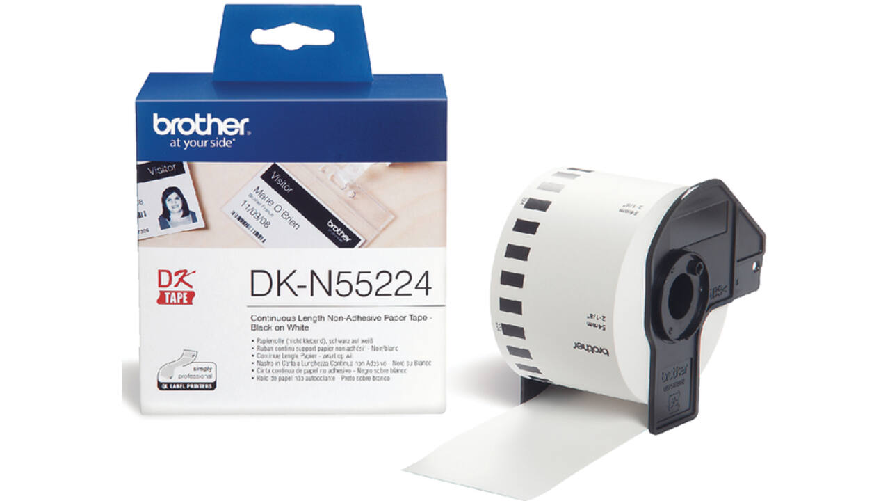 Etiket Brother DK-N55224 54mm 30-meter wit papier niet kleef
