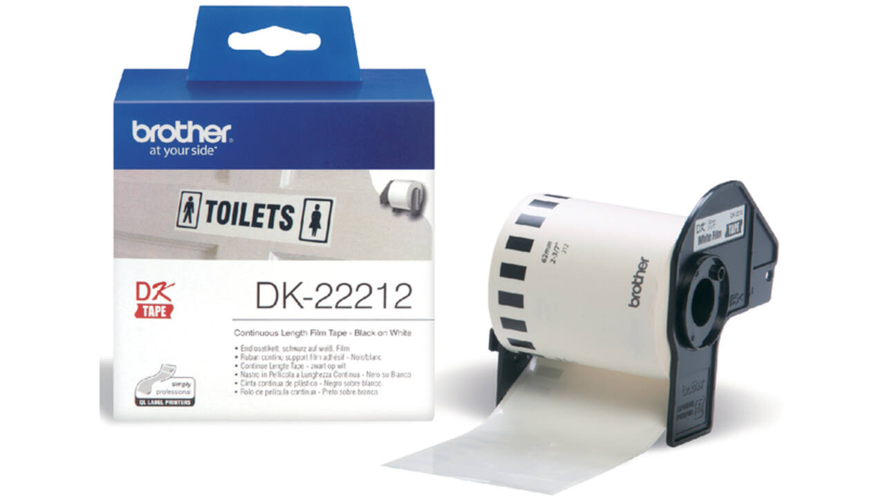 Etiket Brother DK-22212 62mm 15-meter witte film
