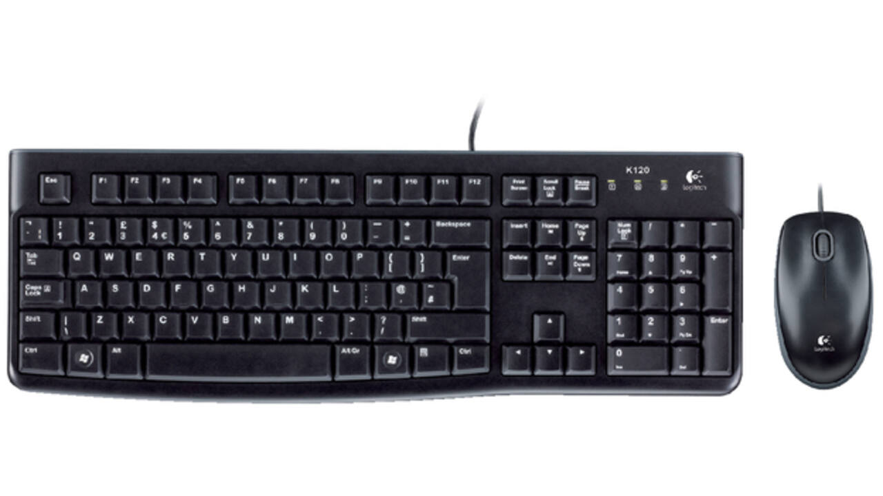 Toetsenbord Logitech K120 Qwerty +muis zwart