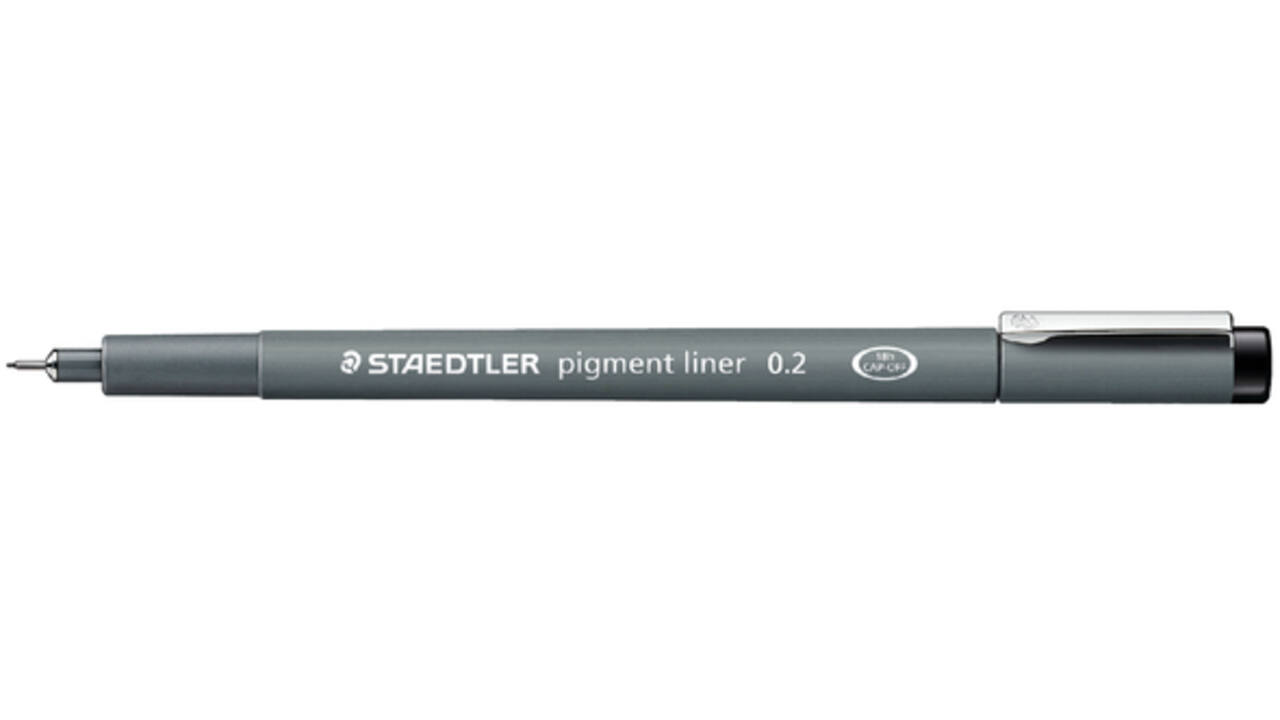 Fineliner Staedtler Pigment 308 zwart 0.2mm