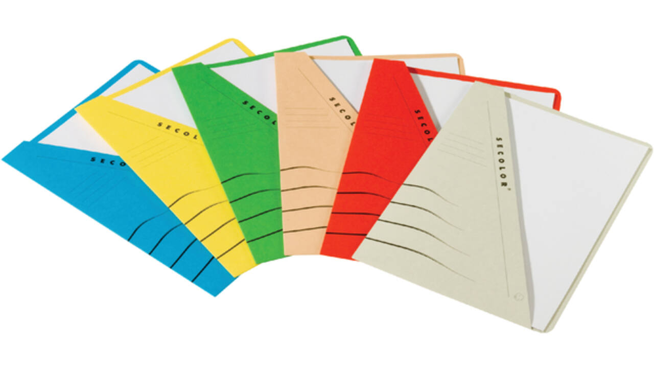Insteekmap Djois Secolor A4 recycled 250gr chamois