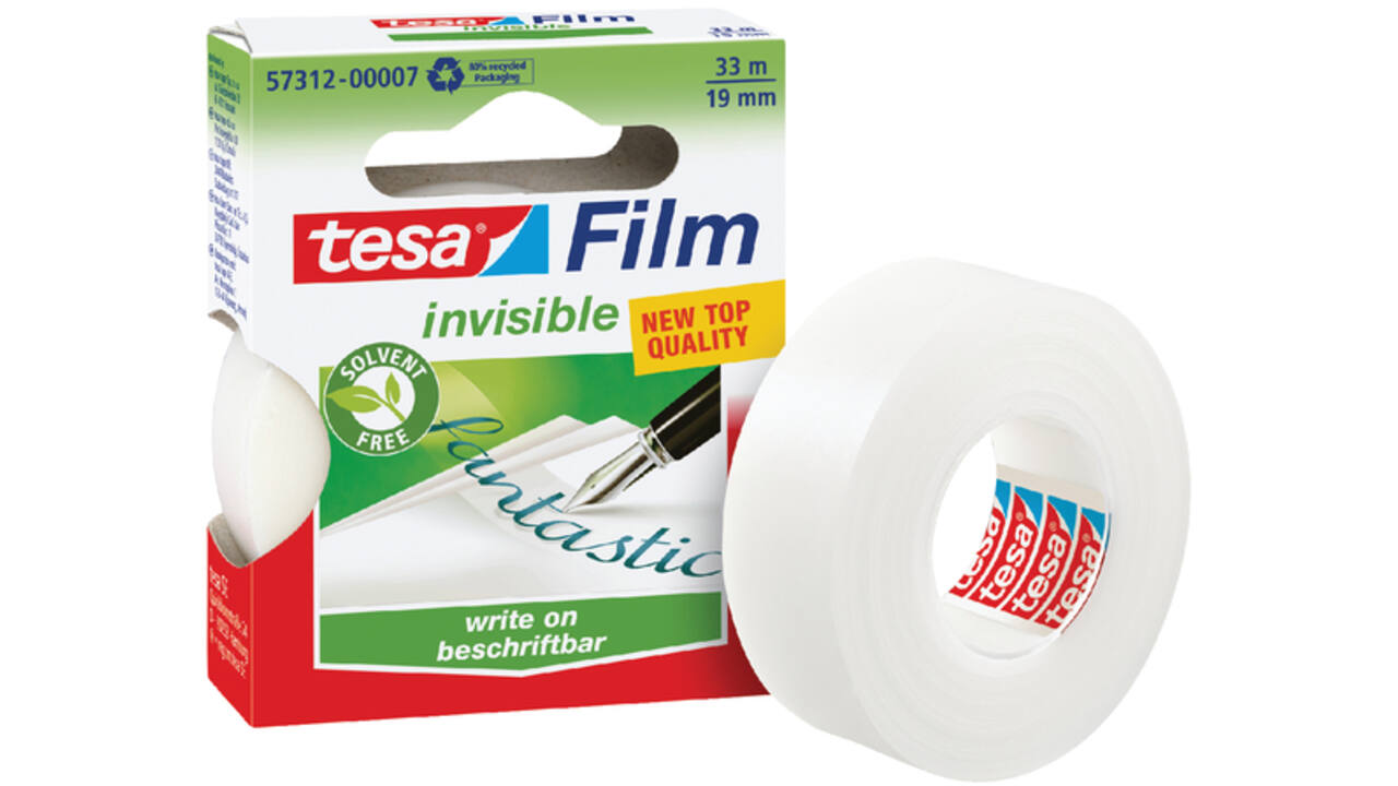 Plakband tesafilm® Invisible 33mx19mm mat transparant,