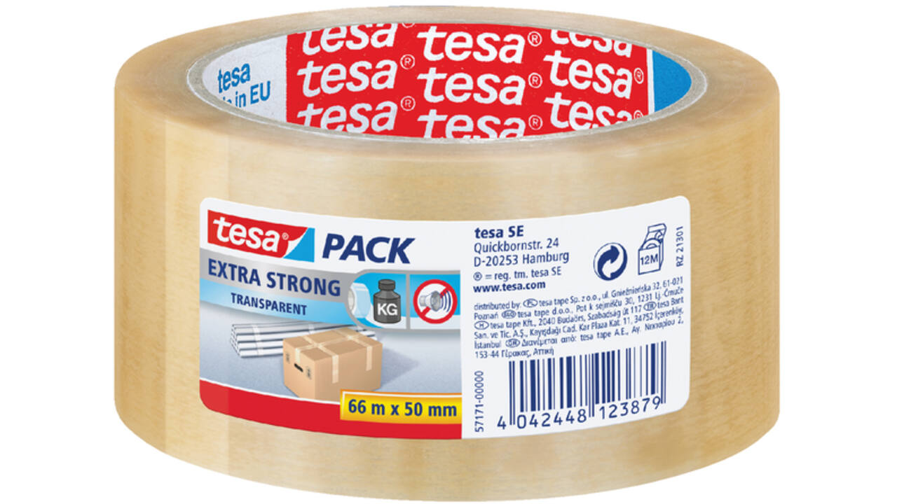 Verpakkingstape tesapack® Extra Strong 66mx50mm transparant