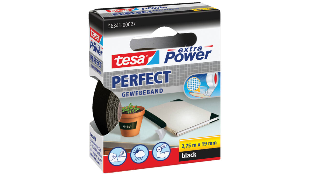 Textieltape tesa® extra Power Perfect 2.75mx19mm zwart