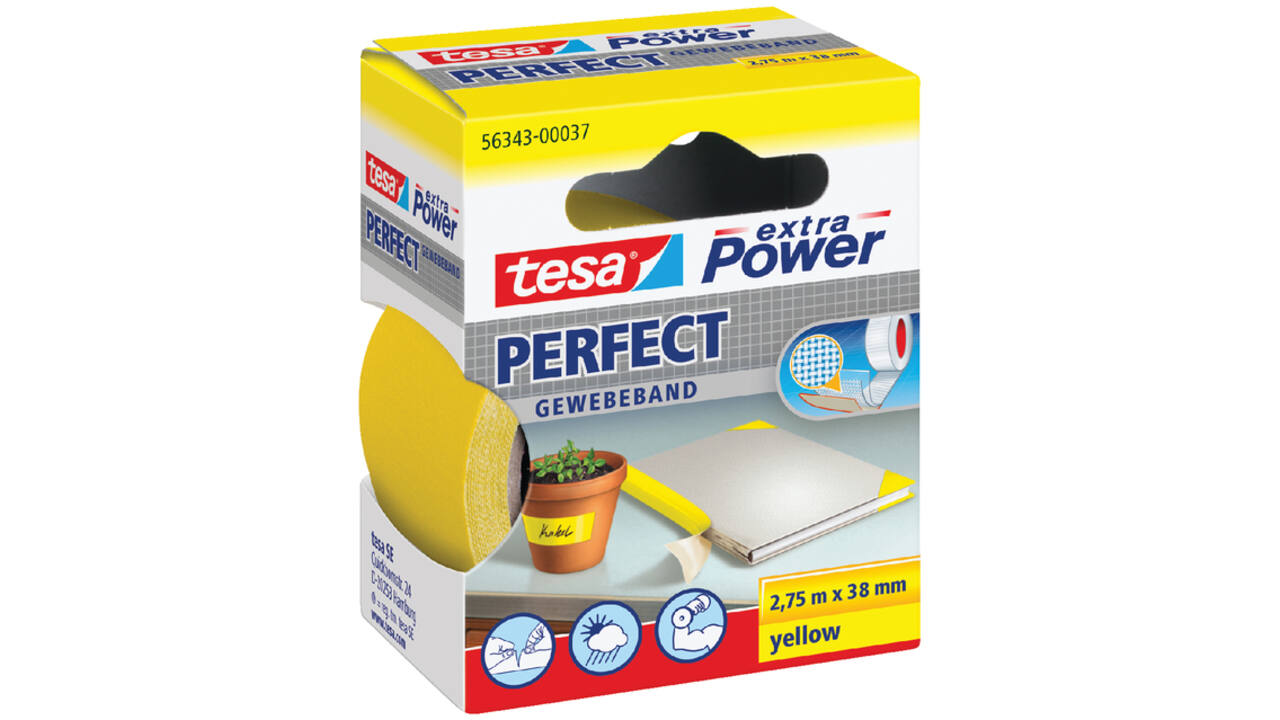 Textieltape tesa® extra Power Perfect 2.75mx38mm geel