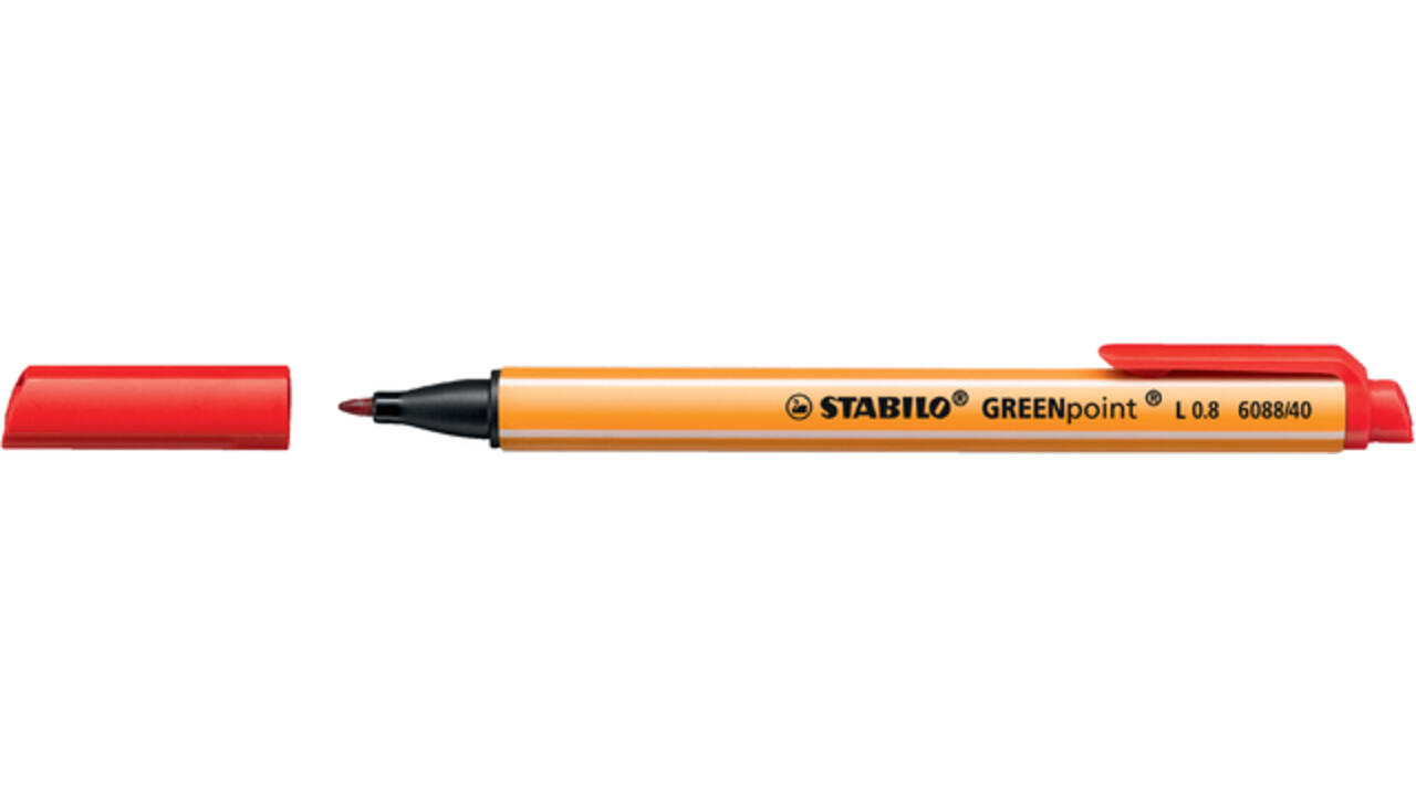 Fineliner STABILO GREENpoint 6088/40 large rood