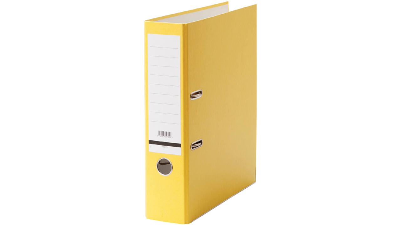 Ordner Qbasic A4 80mm karton geel