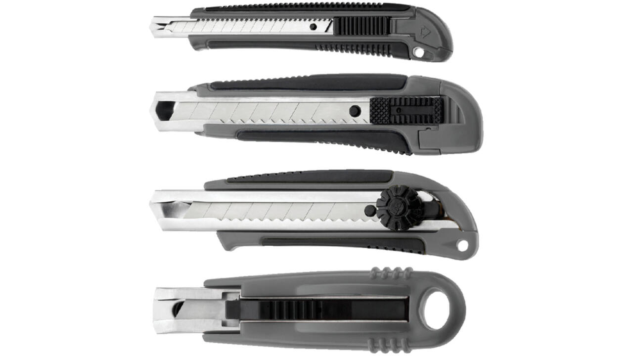 Snijmes Westcott professional 9mm met schuifsluiting grijs/zwart
