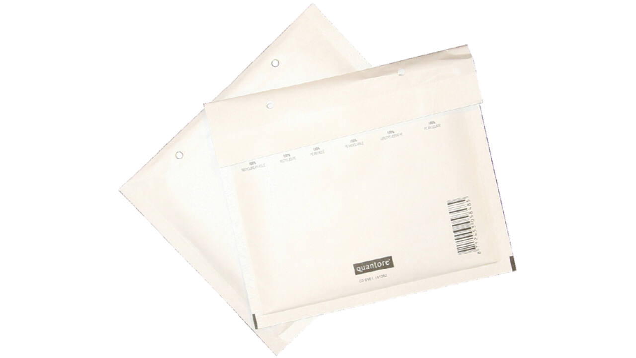 Cd envelop Quantore luchtkussen 175x200mm wit 100stuks