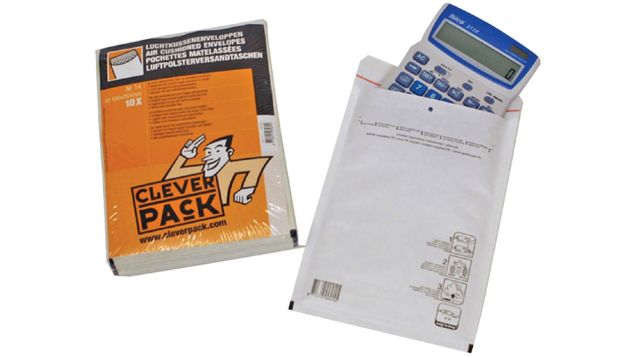 Envelop CleverPack luchtkussen nr11 122.5x175mm wit pak à 10 stuks