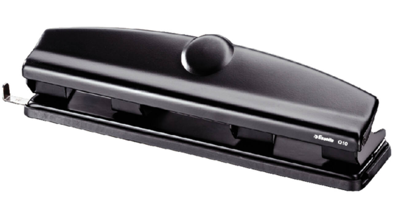 Perforator Esselte Q10 4-gaats 10 vel zwart