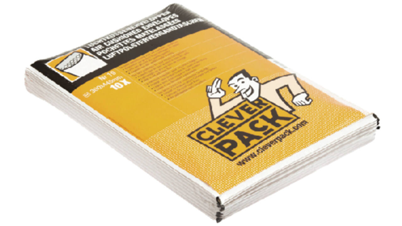 Envelop CleverPack luchtkussen nr19 320x455mm wit pak à 10 stuks