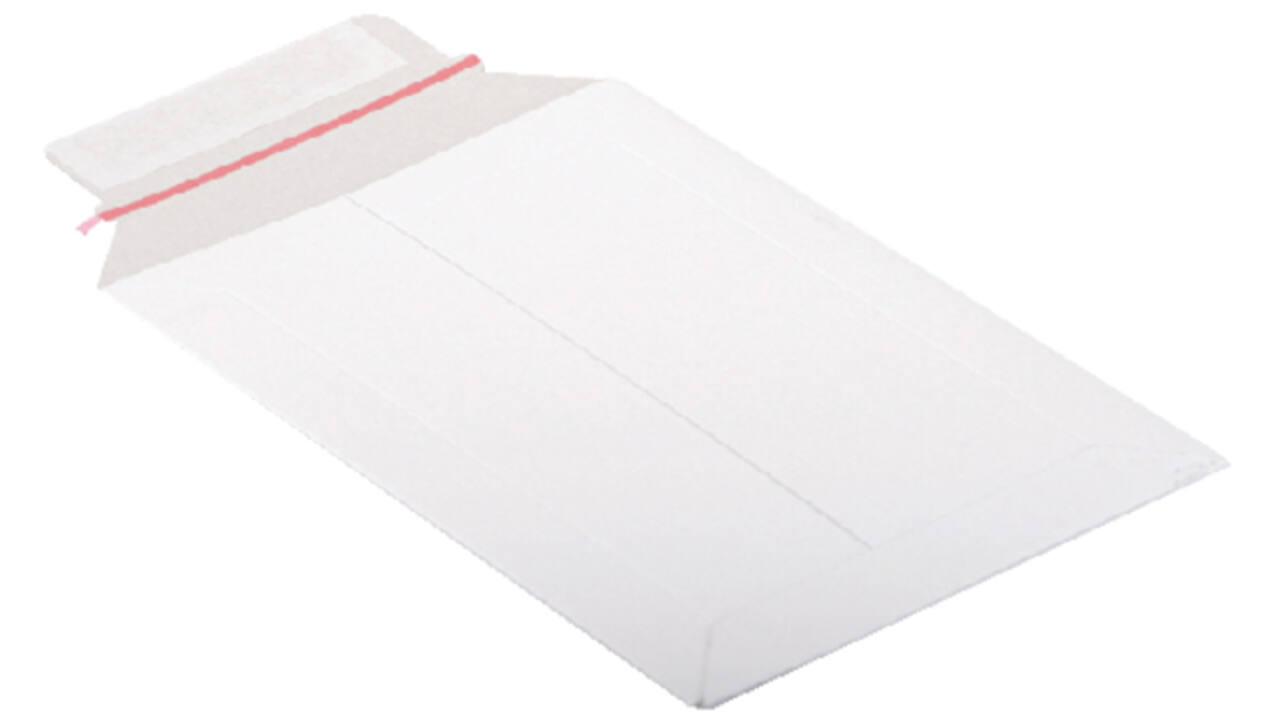 Envelop CleverPack karton B4 250x353mm wit pak à 5 stuks