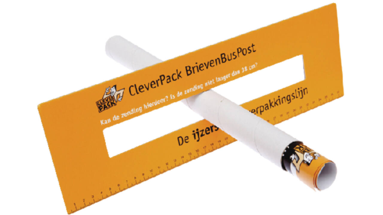 Verzendkoker CleverPack A3 330x29.7x1.2 met doppen wit pak à 5 stuks