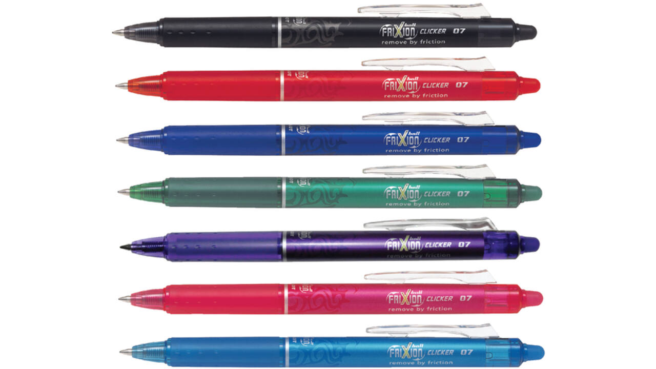 Rollerpen PILOT friXion clicker medium rood