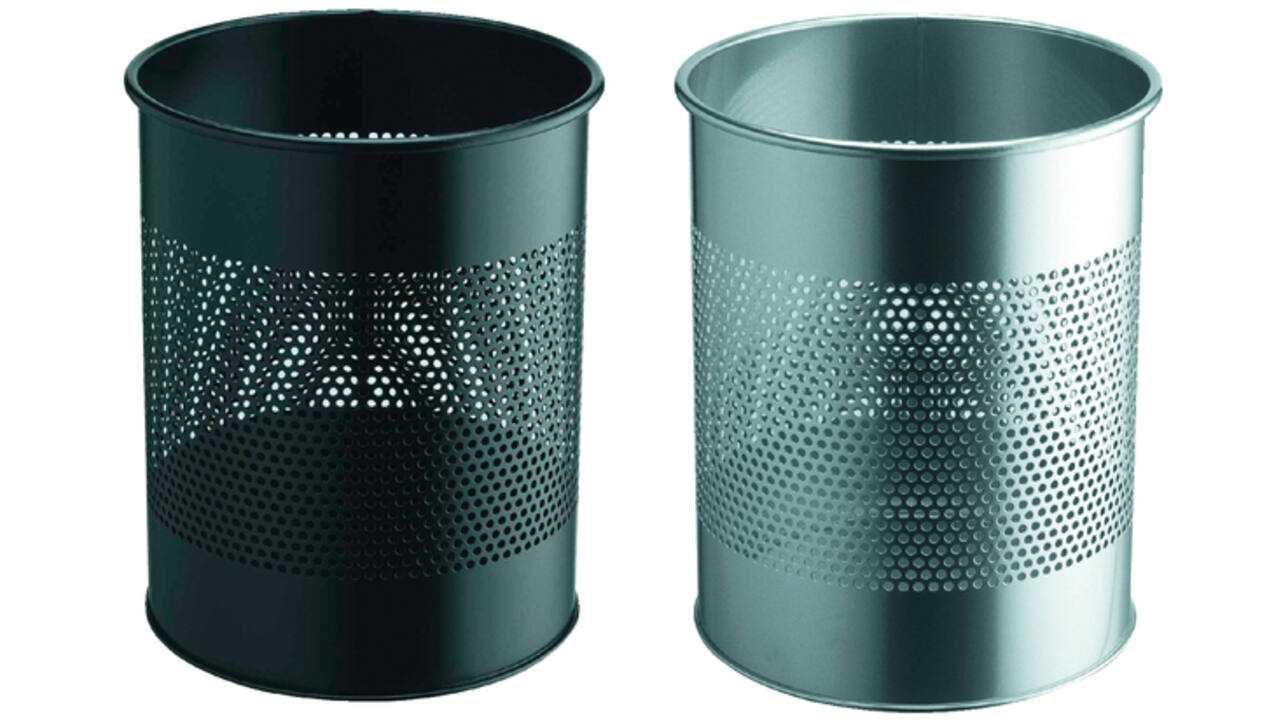 Papierbak Durable 3310-23 15liter 165mm perforatie zilver