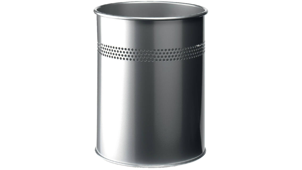 Papierbak Durable 3300-23 15liter 30mm perforatie zilver