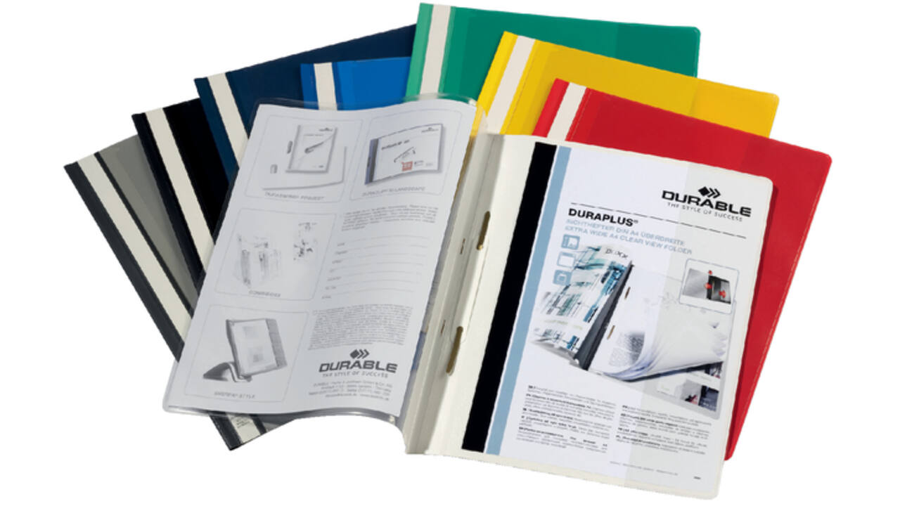 Snelhechtmap Durable Duraplus A4 zwart