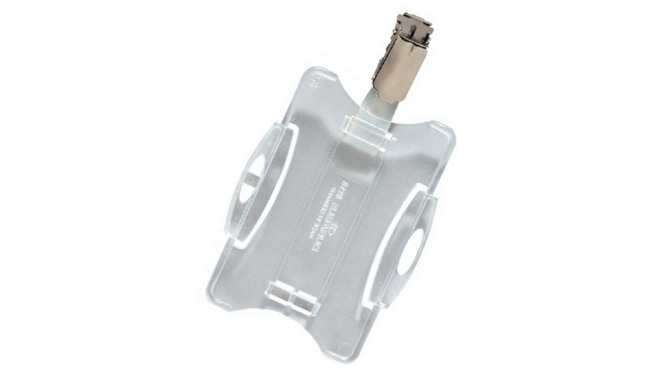 Veiligheidspashouder Durable 8118 open met clip 54x85mm