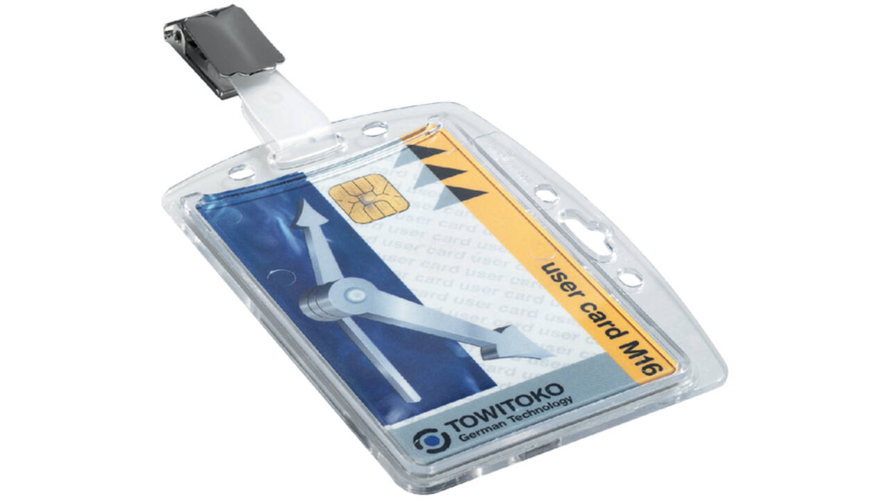 Veiligheidspashouder Durable 8005 dicht met clip 54x85mm