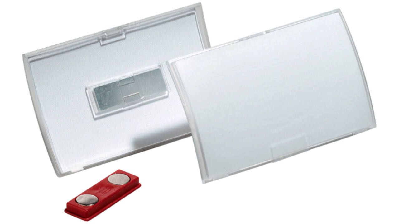 Badge Durable 8212 Click Fold met magneet 40x75mm