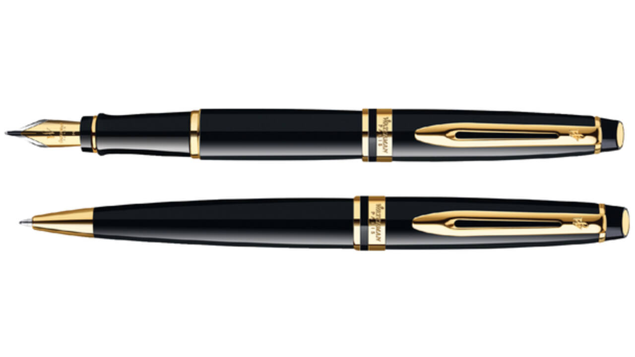 Balpen Waterman Expert black lacquer GT medium
