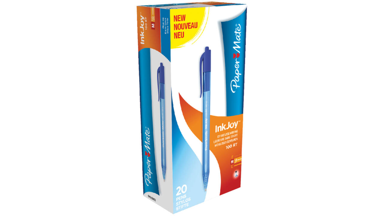 Balpen Paper Mate Inkjoy 100RT medium blauw