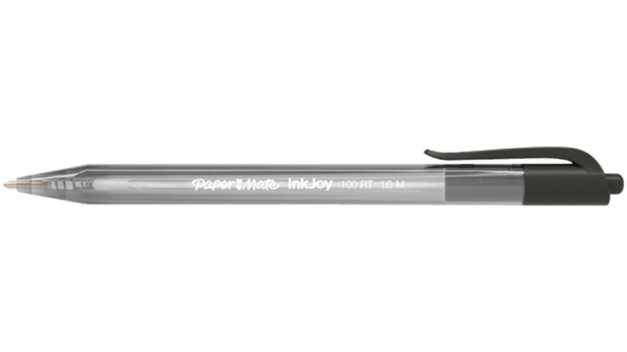 Balpen Paper Mate Inkjoy 100RT medium zwart valuepack 80+20 gratis