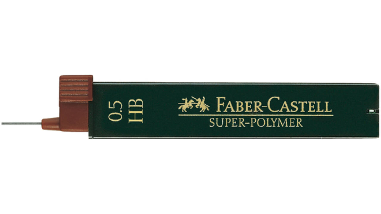 Potloodstift Faber-Castell HB 0.5mm super-polymer koker à 12 stuks
