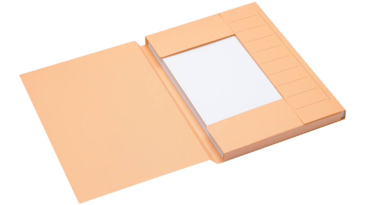 Dossiermap Secolor A4 3 kleppen 225gr chamois