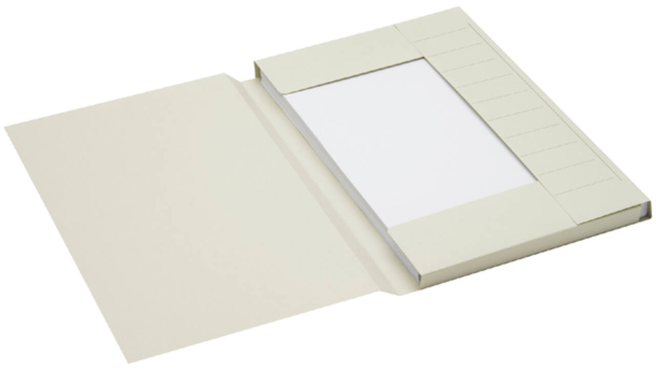 Dossiermap Secolor folio 3 kleppen 225gr grijs