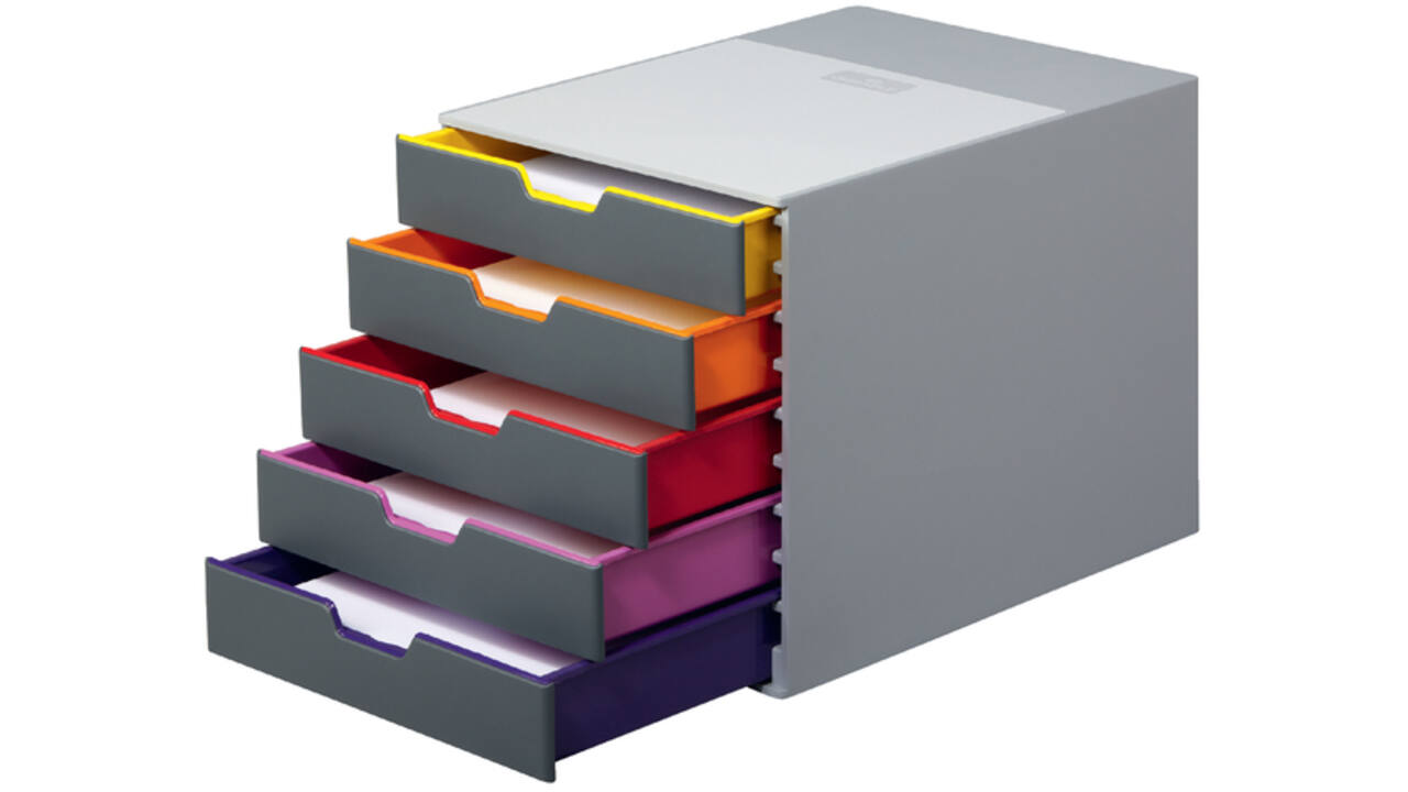 Ladenbox Durable Varicolor 5 laden grijs