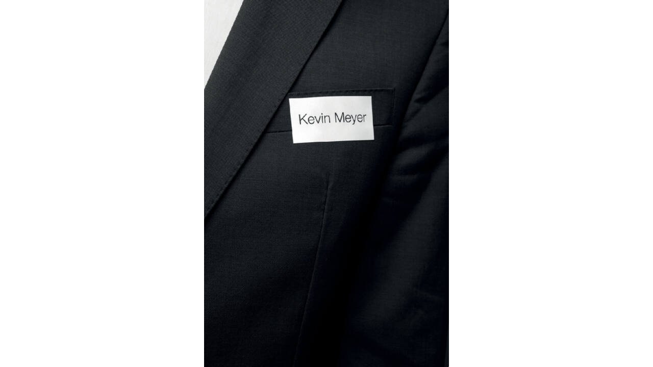 Naambadge etiket Durable 8334 40x75mm zelfklevend wit