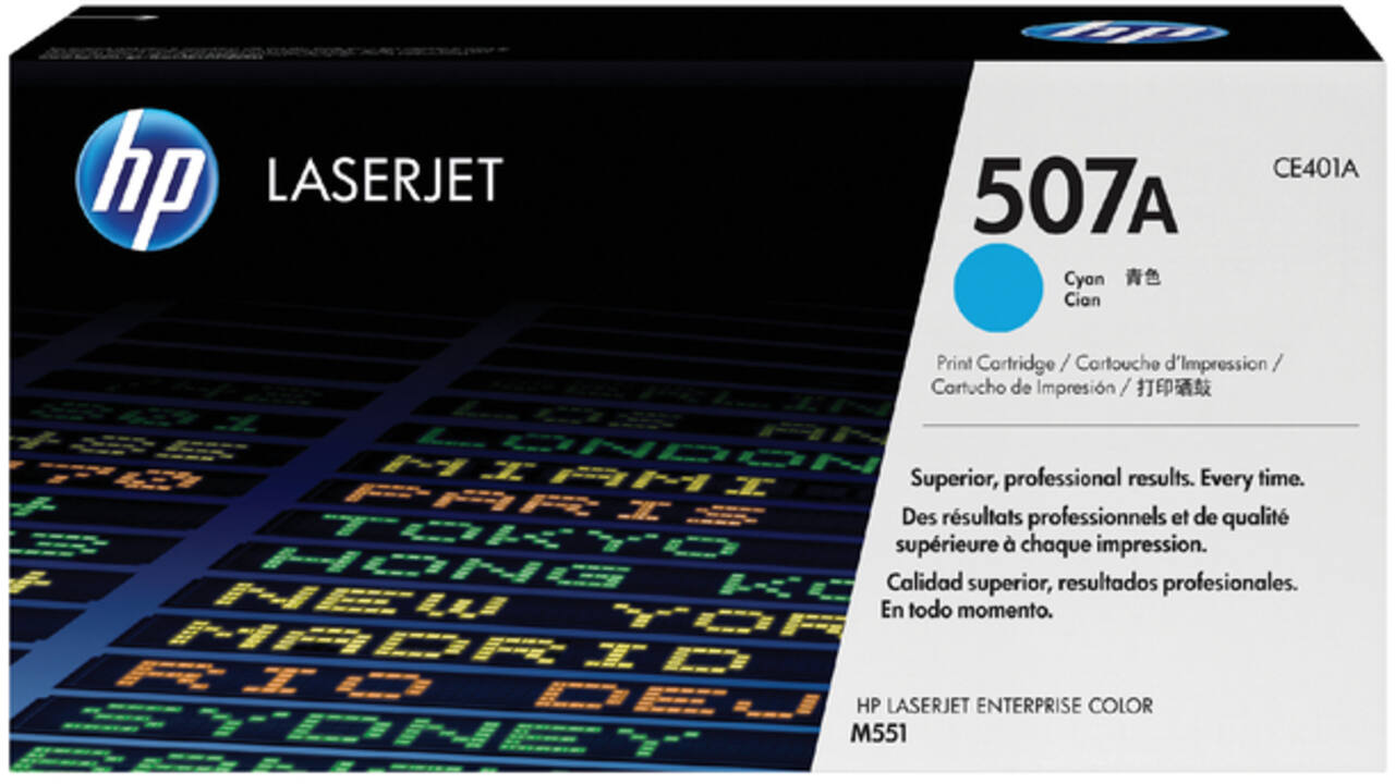 Tonercartridge HP CE401A 507A blauw