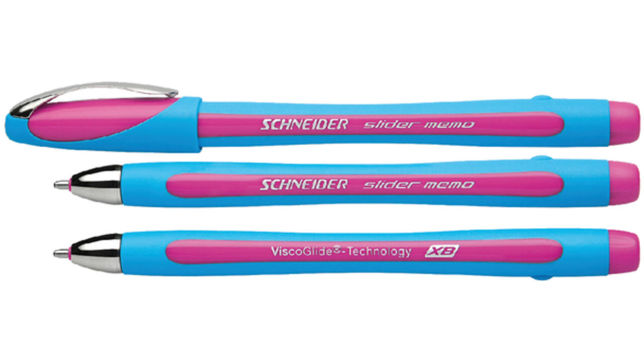 Balpen Schneider Slider Memo extra breed roze