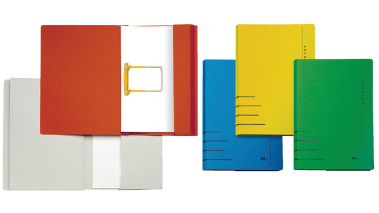 Combimap Secolor folio 1 klep recycled 250gr rood